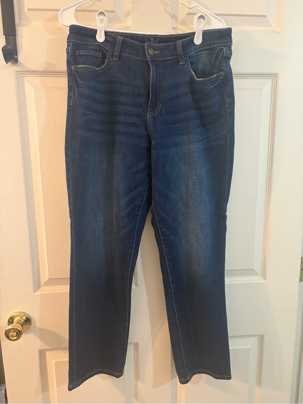 Soho Jeans NY&C High Waist Straight Jeans Size 12 Dark Wash
